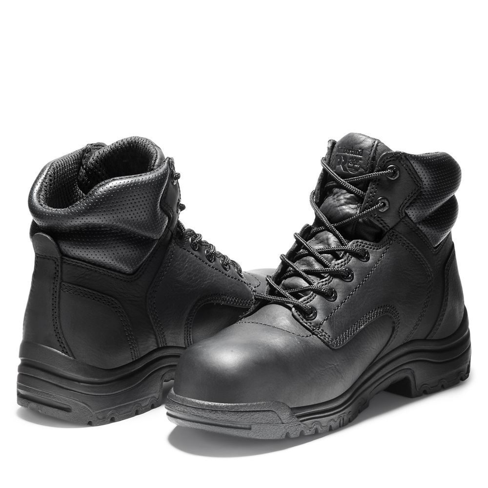 Timberland Μποτακια Εργασίας Ανδρικα Μαυρα - Pro® Titan® 6\" Comp Toe - Greece 0549138-YS